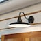 Vaxcel Tucson 1 Light Integrated LED Black and White Farmhouse Outdoor Wall Lantern Metal Shade T0679 - alternate 1